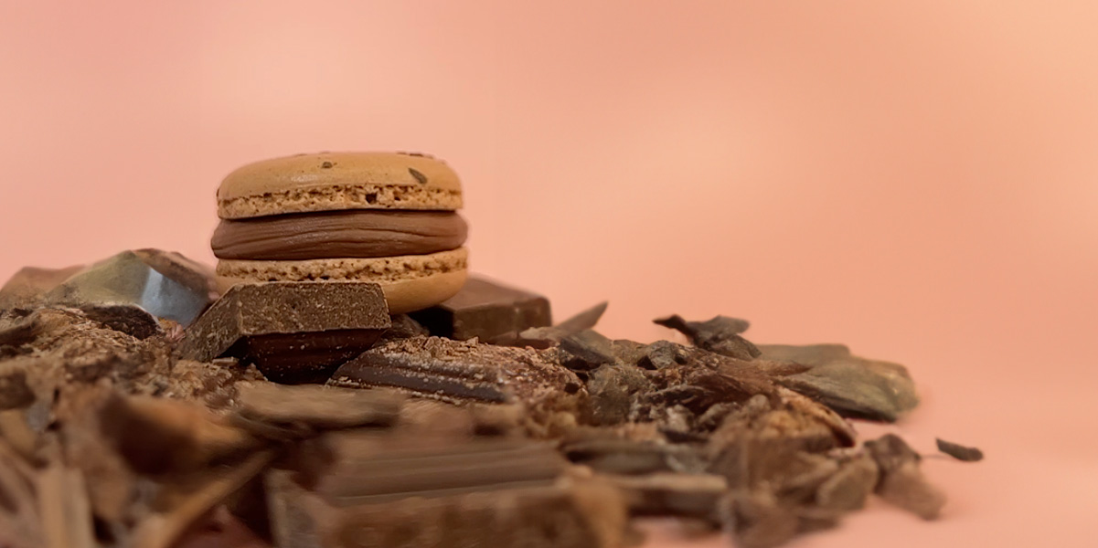 macaron chocolat noir d'equateur